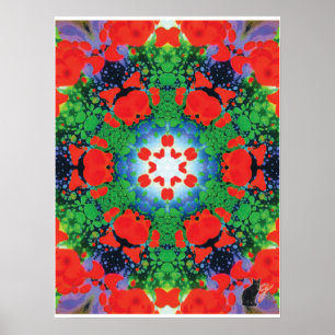 Jazzy Kinetic Collage Kalejdoskopaffisch Poster