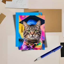 Jazzy Kitty  examenshatt Helg Vykort