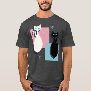 Jazzy Midsekels moderna svarta och vita Abstrakt C T Shirt