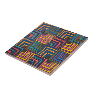 Jazzy Riff Geometrisk Keramisk Platta Kakelplatta