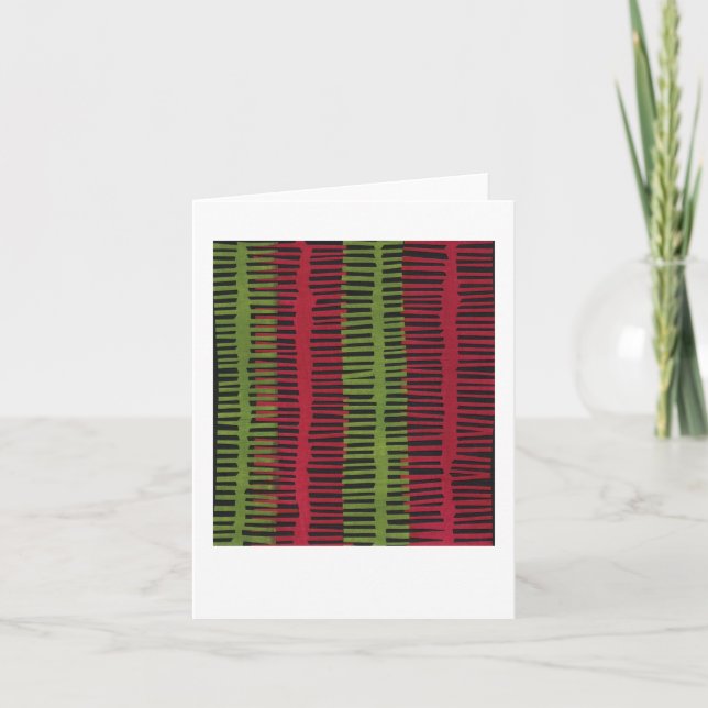 Jazzy röd gröntabstraktdesign kort (Framsida)