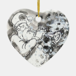 "Jazzy Santa ", Julgransprydnad Keramik