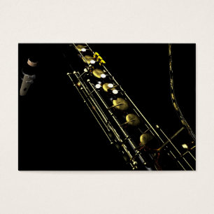 Jazzy saxofon visitkort