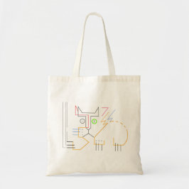 Jazzy, Skratch, Abstrakt Cat Tote Shopping bag Tygkasse