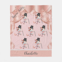 Jazzy Tap Dancing Tabby katt Hat Käpp Monogram