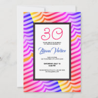Jazzy Trippy Psychedelic Tropical Stripey Mönster
