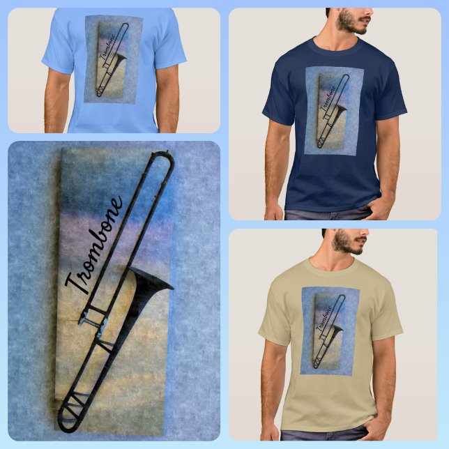 Jazzy Trombone Musical Artistic T-Shirt (Skapare uppladdad)