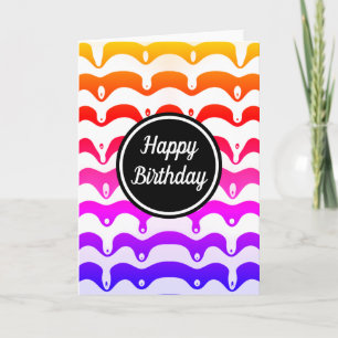 Jazzy Tropical psychedelic Dripping Rand Kort
