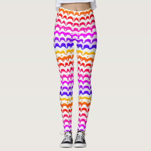 Jazzy Tropical Psychedelic Dripping Rand Leggings