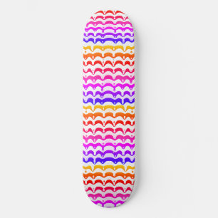 Jazzy Tropical Psychedelic Dripping Rand Mini Skateboard Bräda 18,5 Cm