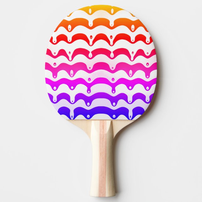Jazzy Tropical Psychedelic Dripping Rand Pingisracket (Framsidan)