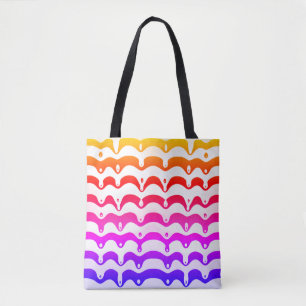 Jazzy Tropical Psychedelic Dripping Rand Tygkasse