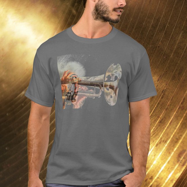 Jazzy Trumpet Flugelhorn T Shirt (Skapare uppladdad)