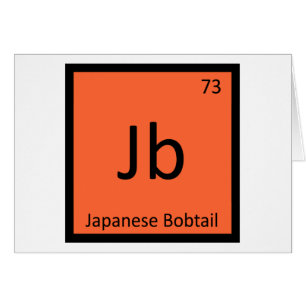Jb - Japansk Bobtail Katt Periodiska Systemet Elem Hälsningskort