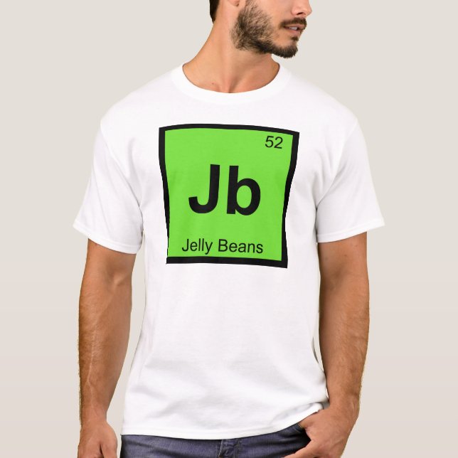 JB - Jelly Beans kemi Periodic Bord Symbol T-shirt (Framsida)