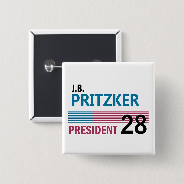 JB Pritzker 2028 Knapp (Framsida & baksida)