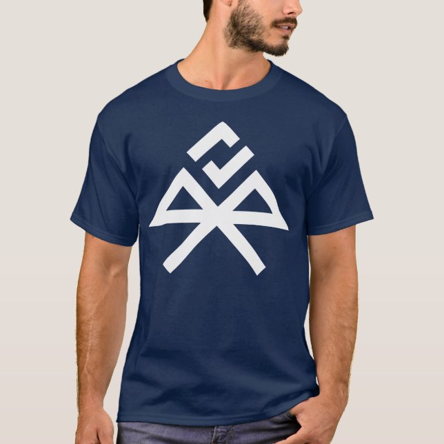JBK-vit Bindrune Tee Shirt (Framsida)