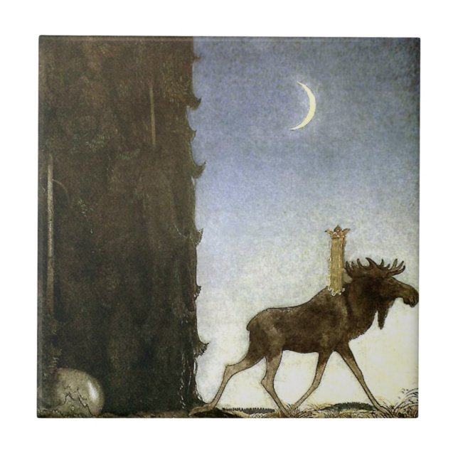 Jbleap the elk John Bauer Kakelplatta (Framsidan)