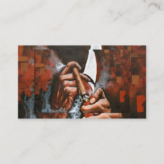 JBVVFG Man Smoking Cigar Affisch Canvas Målning Visitkort