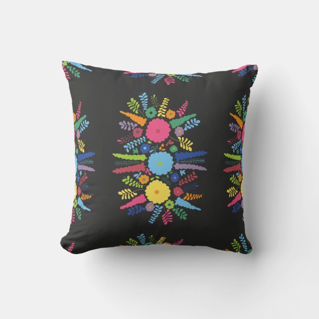 JC08 MEXICAN FLOWERS ARRANGEMANG BLACK BA KUDDE (Framsida)