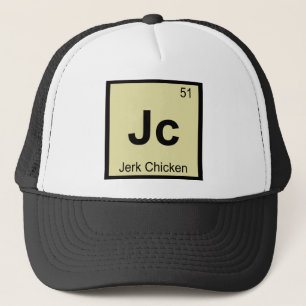Jc - Jerk Chicken Kemisk Periodiska Systemets Symb Truckerkeps