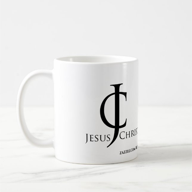 JC Jesus Kristus Logotyp Anpassa den Kaffemugg (Vänster)