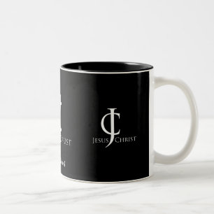 JC (Jesus Kristus) Logotyp gotGod316.com Två-Tonad Mugg