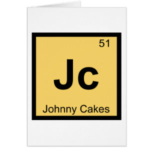 Jc - Johnny Cakes Kemisk Periodiska Systemets Symb Hälsningskort