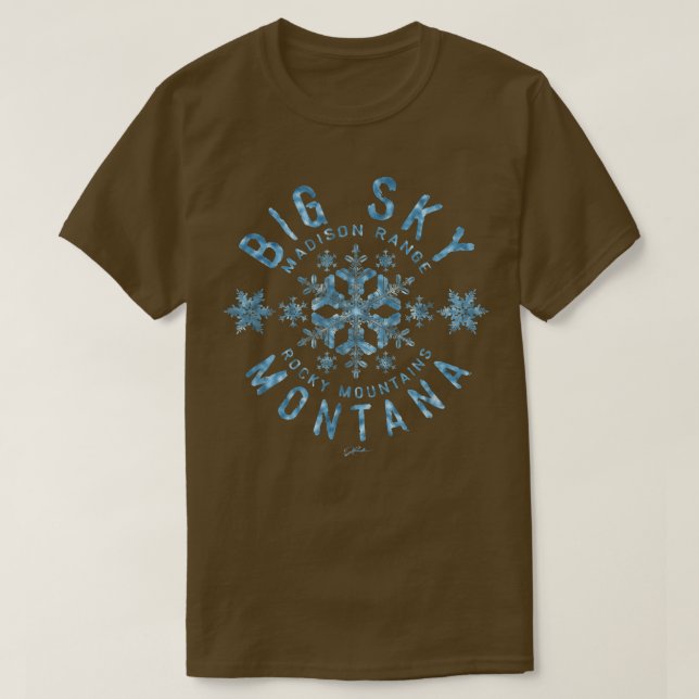 JCombs Big Sky, Montana, Snow 347 T Shirt (Design framsida)