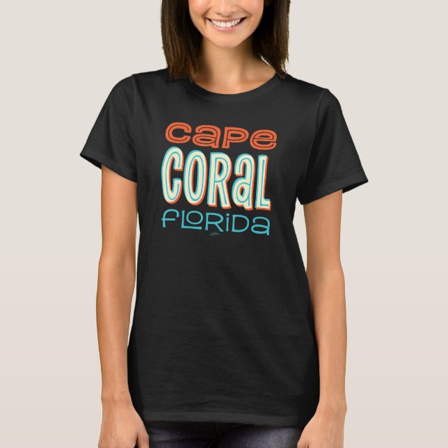 Jcombs Cape Coral Florida Beach T Shirt (Framsida)