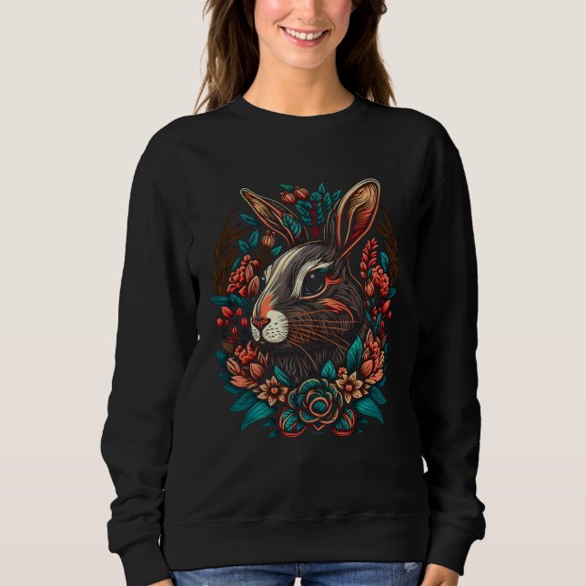 JCombs Colorful Magical Bunny Rabbit  2 T Shirt (Framsida)