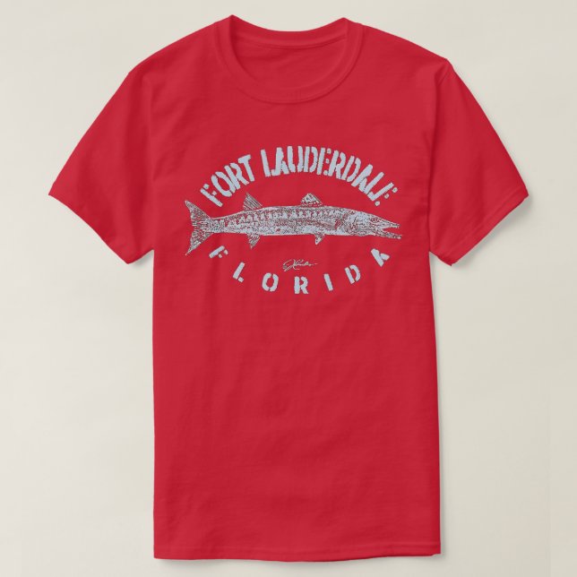JCombs Fort Lauderdale FL Underbar Barracuda T Shirt (Design framsida)