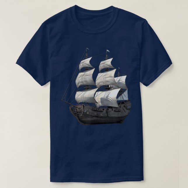 JCombs Galleon Sailing Frakt T Shirt (Design framsida)