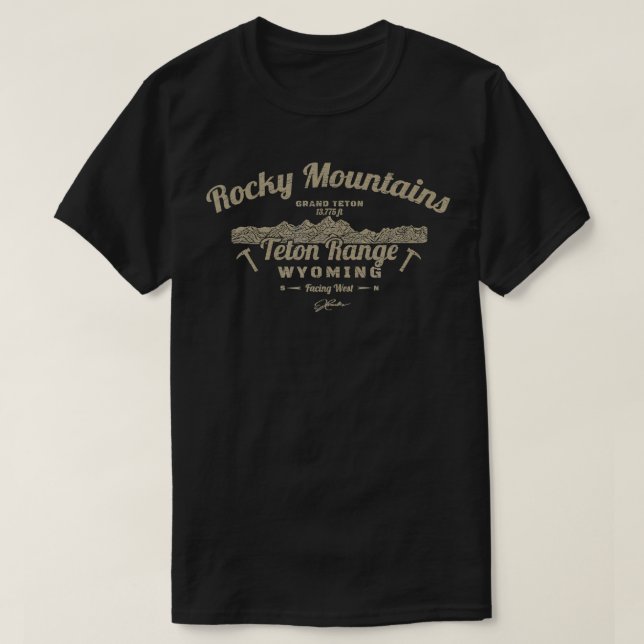 JCombs Grand Teton, Teton Range, Rocky mountains T Shirt (Design framsida)