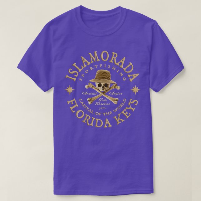 Jcombs Islamorada, Florida, Ancient Angler, Fishin T Shirt (Design framsida)