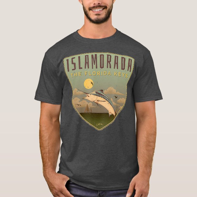 JCombs Islamorada The Florida Nycklar Marlin T Shirt (Framsida)
