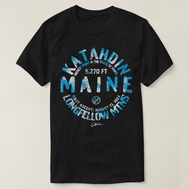 JCombs Katahdin Maine T Shirt (Design framsida)