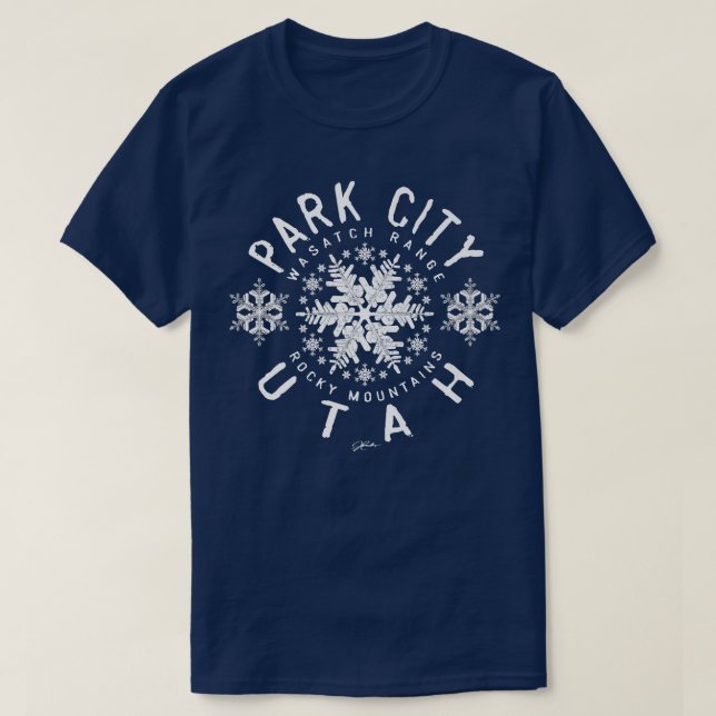 JCombs Park City, Utah, Snö T Shirt (Design framsida)