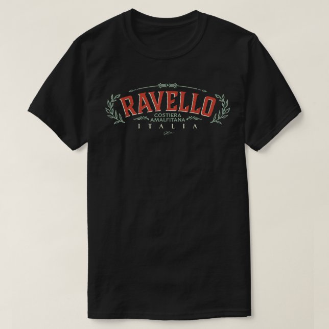 JCombs Ravello, Amalfi Kusten, Italien, Retro T Shirt (Design framsida)