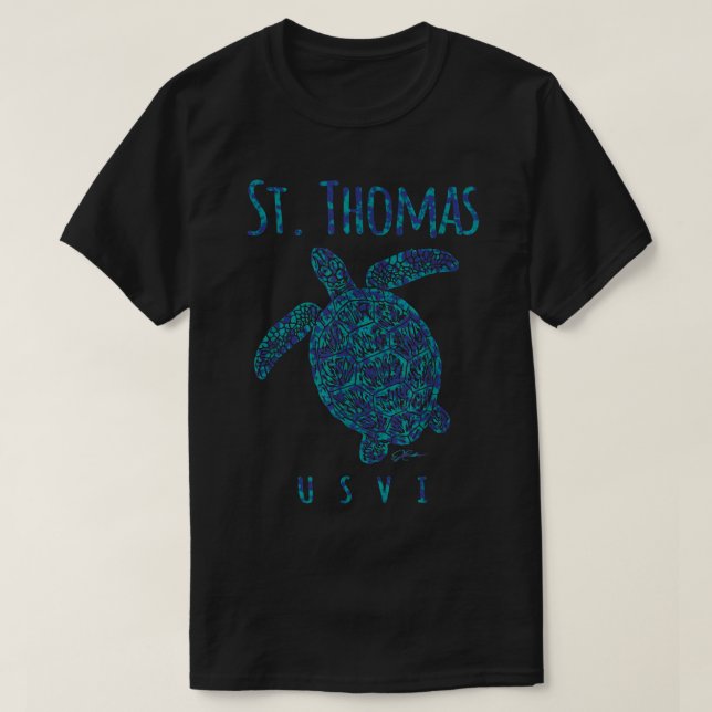 JCombs St. Thomas, USVI, Sea Turtle, Beach T Shirt (Design framsida)