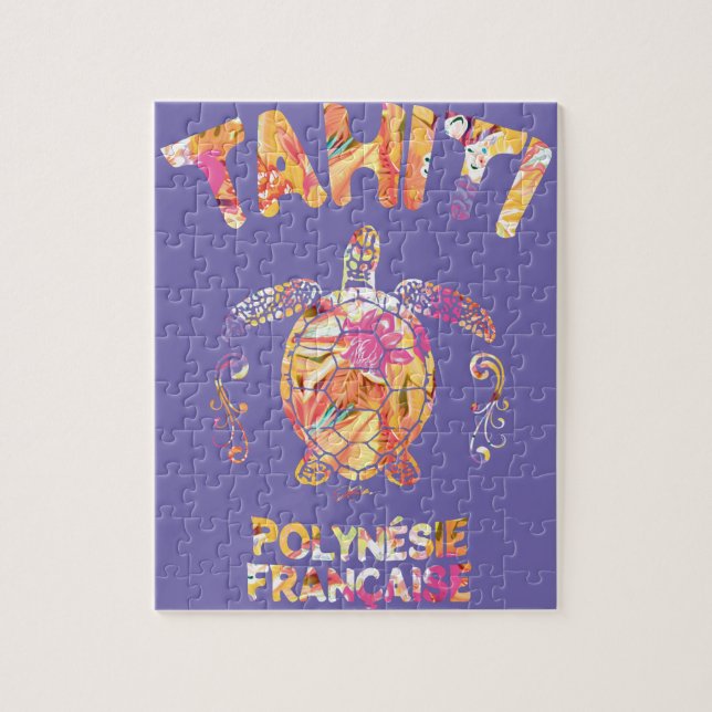 jcombs tahiti, fransk polynesia, havssköldpaddssve pussel (Vertikal)