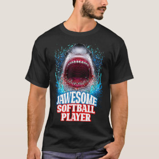 JCool Softball Player School Sports Underbar White T Shirt