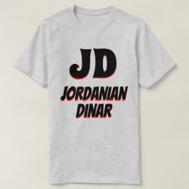 JD د ي ن ا ر Jordaniens dinar grått T Shirt