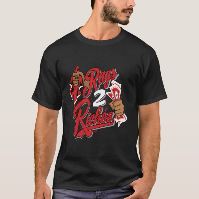 Jd 4 Red Thunder Rags 2 Riker Red Thunder 4S Matc T Shirt (Framsida)