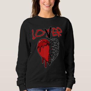 JD 4 Röd Thunder Dripping Heart Röd Thunder 4s Mat T Shirt