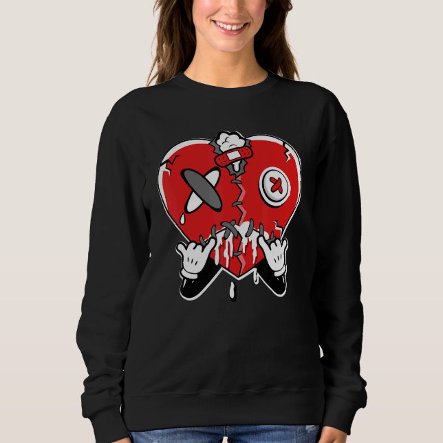JD 4 Röd Thunder Heart Crying  Röd Thunder 4s Matc T Shirt (Framsida)