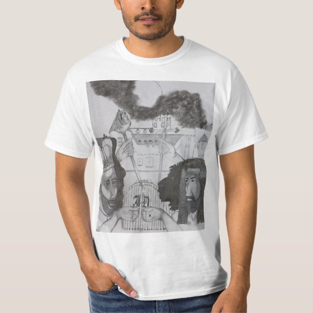 JD som visar JWU en dap T Shirt (Framsida)