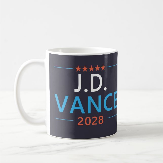 JD Vance 2028 Republican Patriotic Kaffemugg (Vänster)