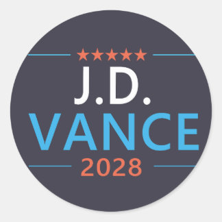 JD Vance 2028 Republican Patriotic Runt Klistermärke