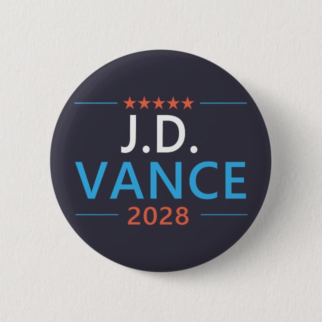 JD Vance 2028 Republikan Patriottisk Knapp (Framsida)